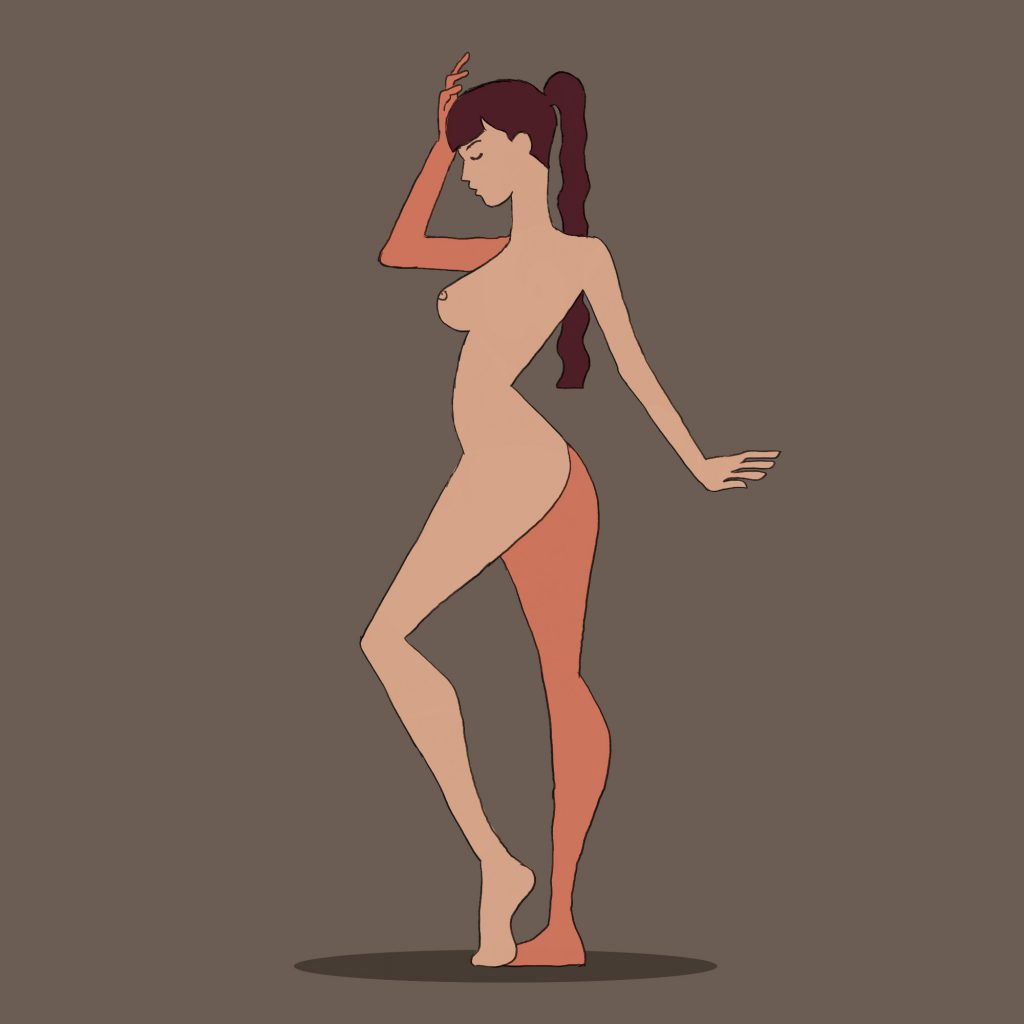 Sylwetka kobiety - ilustracja