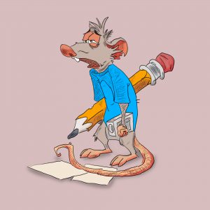 Mysz rysownik - ilustracja