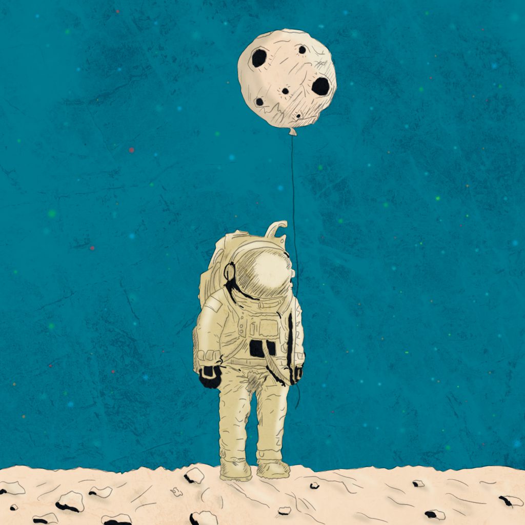 Pan astronauta – ilustracja