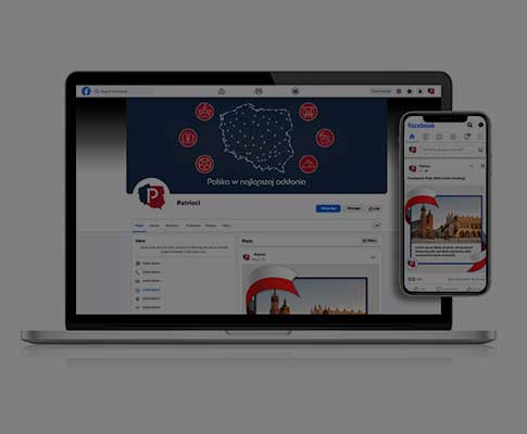 Projekt grafik na social media dla marki Patrioci