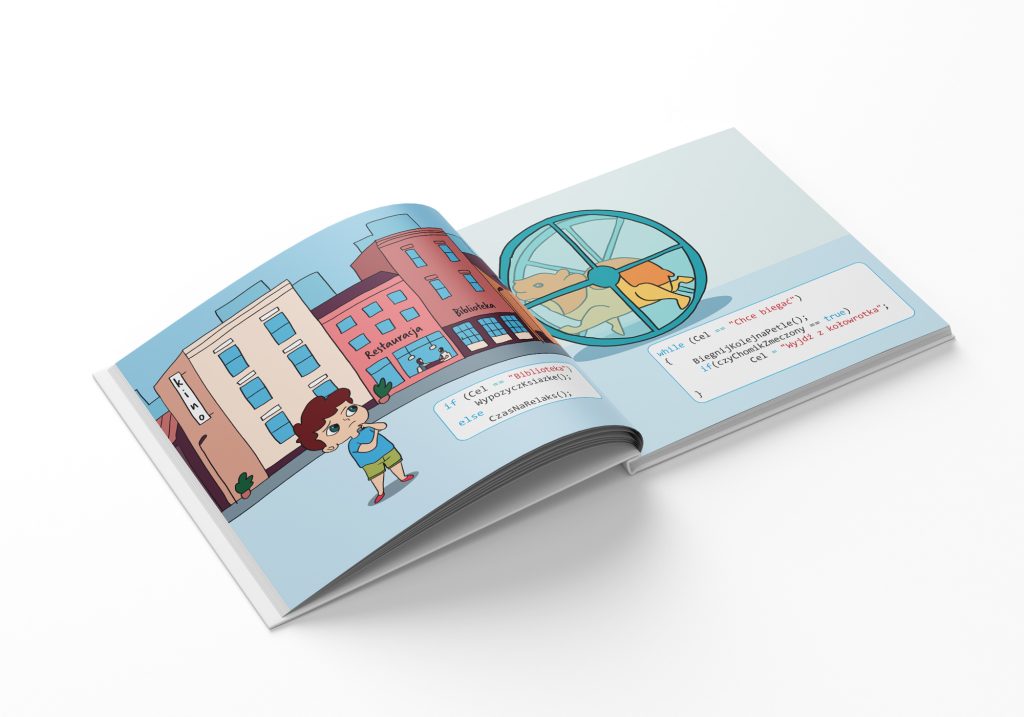 Projekt okładki i ilustracji do książki dla dzieci