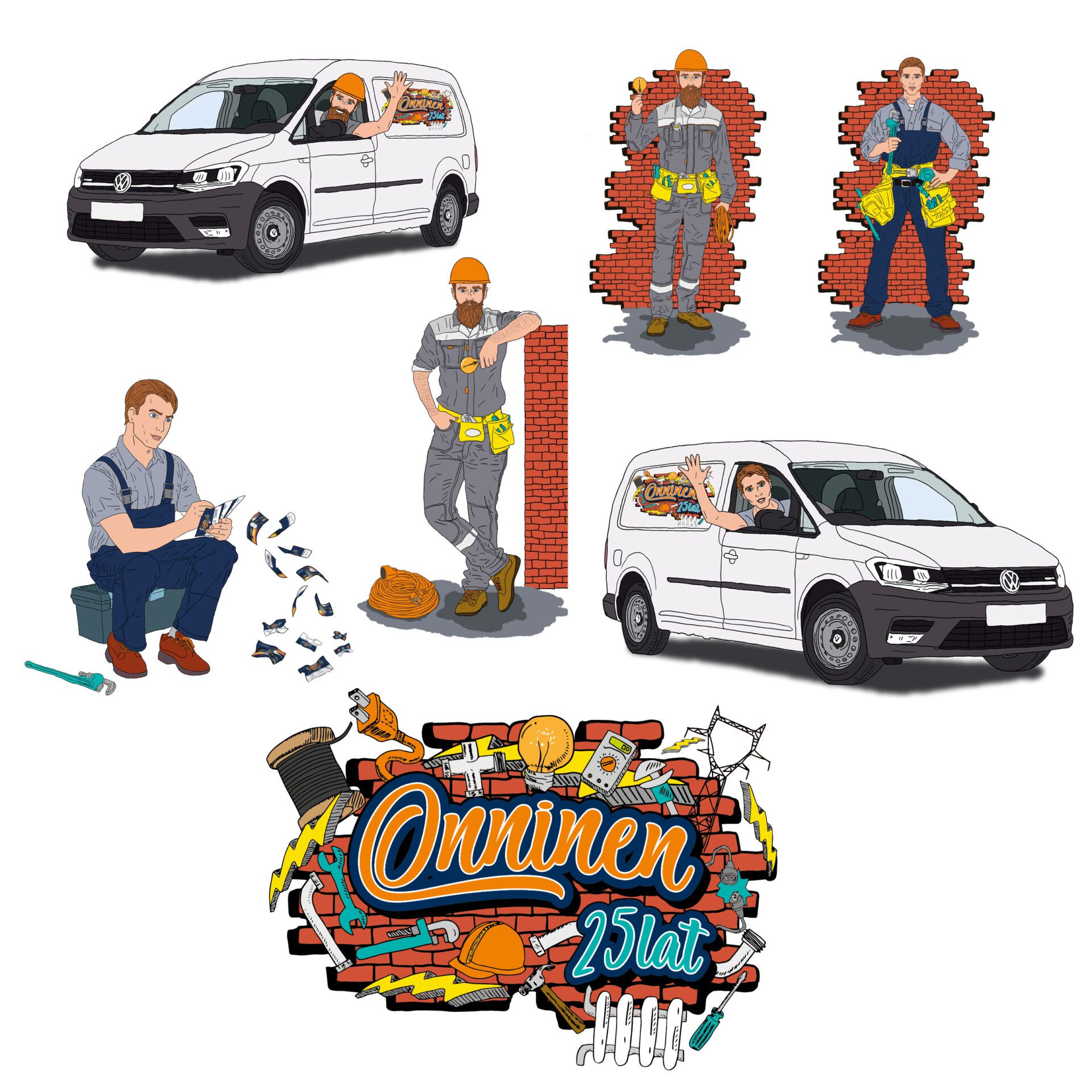 Ilustracje firmowe z charakterem — rysunki dla marki Omimen