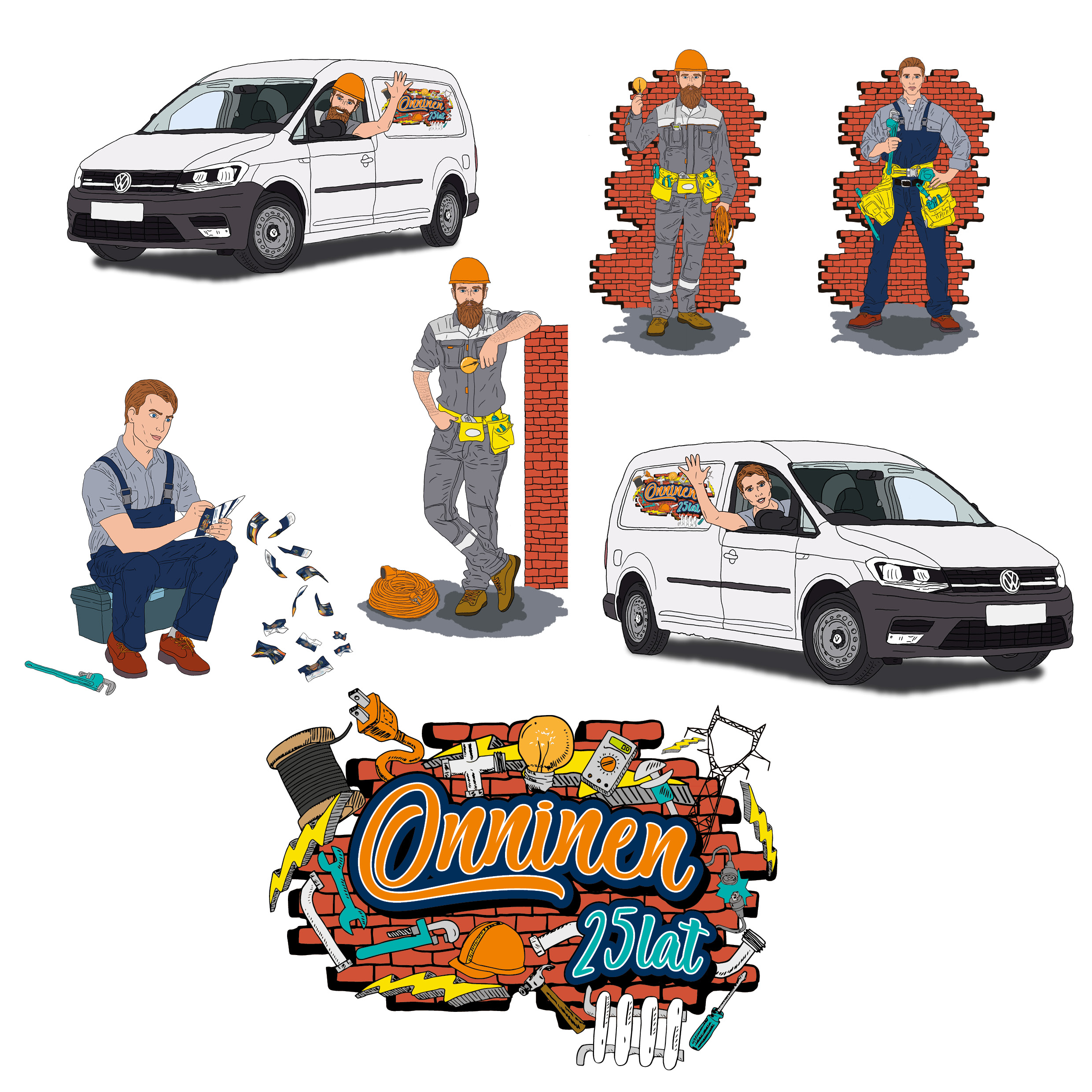 Ilustracje firmowe z charakterem — rysunki dla marki Omimen