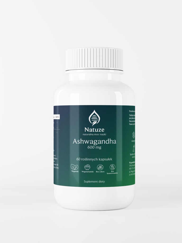 Projekty etykiet suplementów diety Ashwagandha