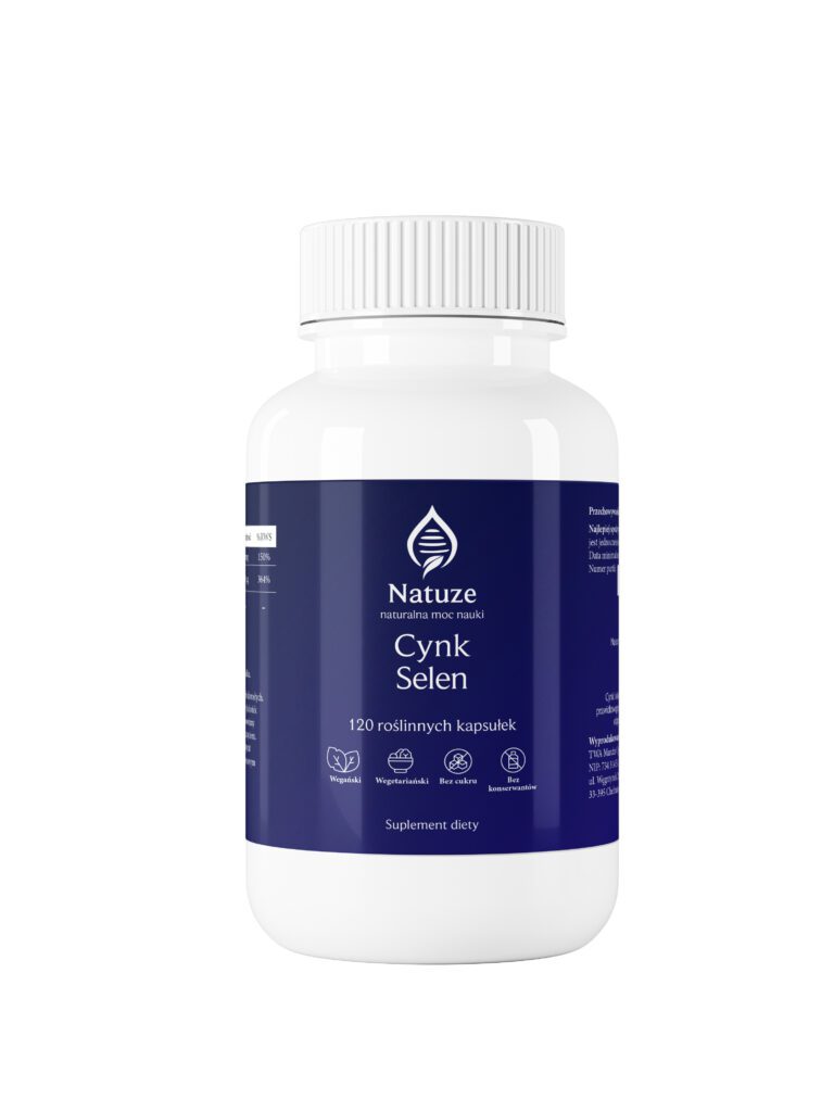 Projekty etykiet suplementów diety Cynk + Selen Premium