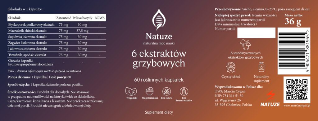 Kompleks ekstraktów grzybowych