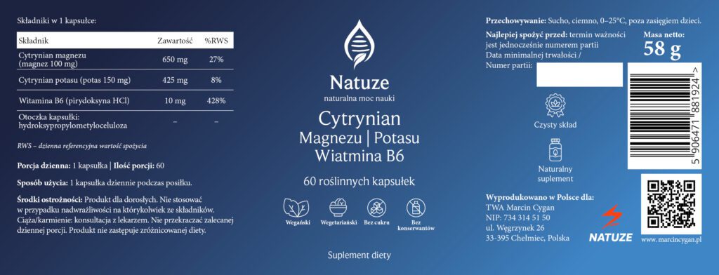 Magnez + Potas + Witamina B6