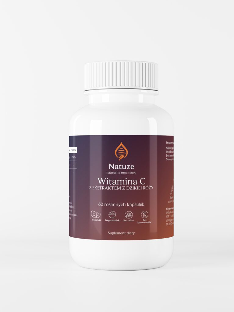 Projekty etykiet suplementów diety Witamina C 1000