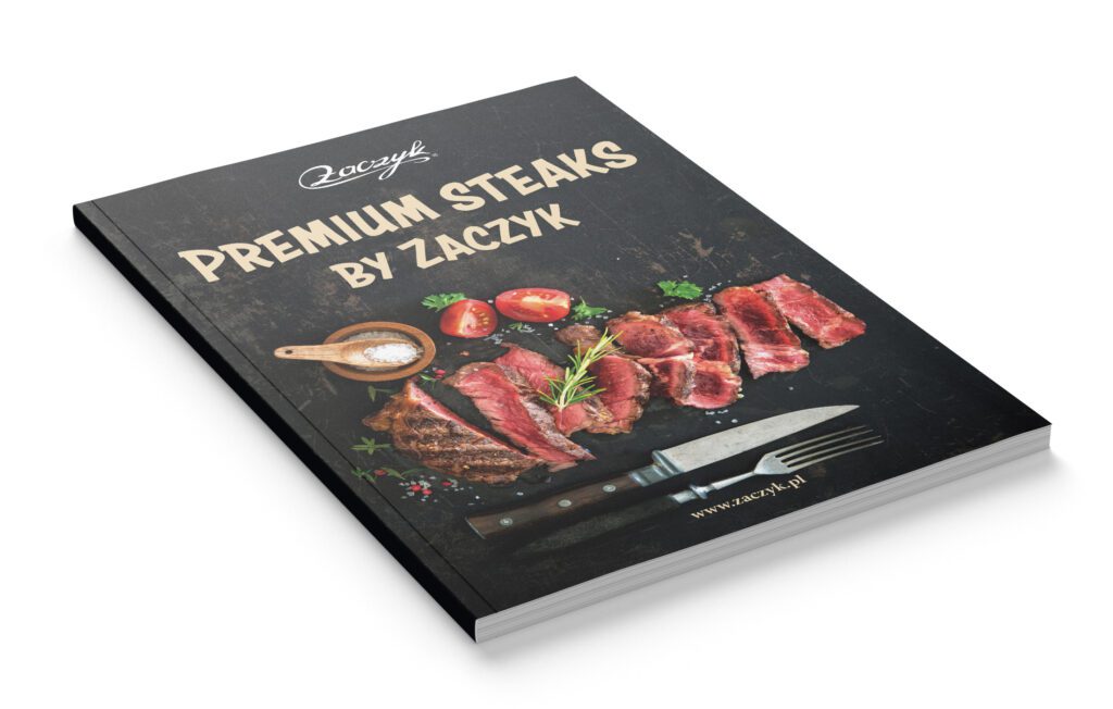 Projekt i skład katalogu Premium Steaks do druku 1