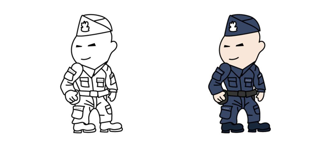 projekt-ilustracji-postaci---policjant