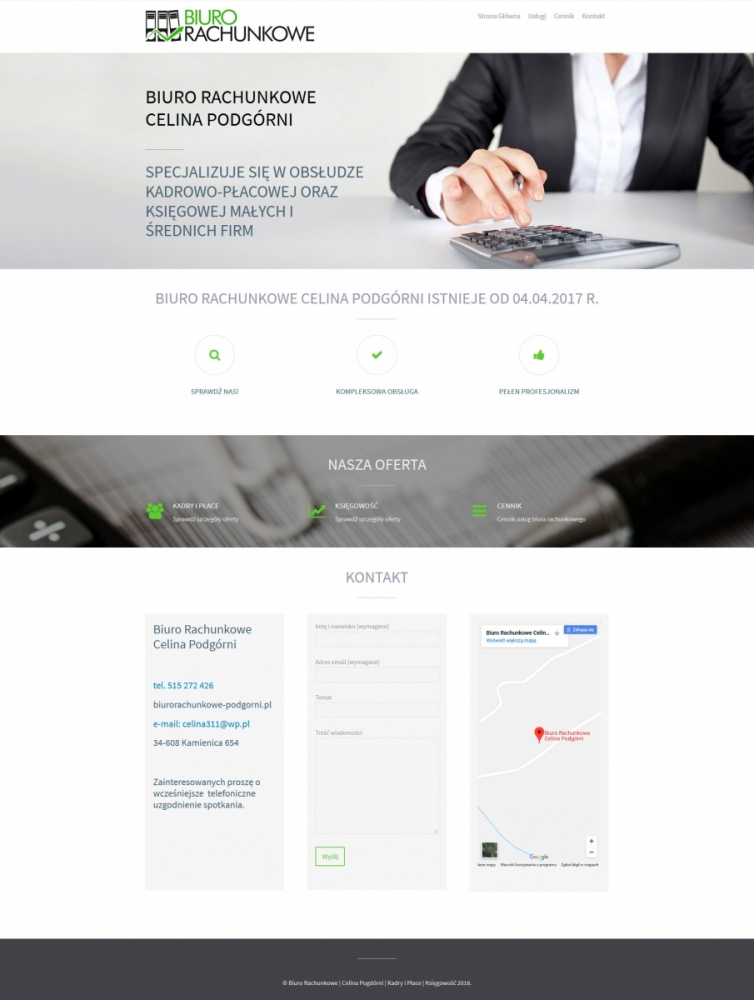Biuro Rachunkowe - szablon strony www