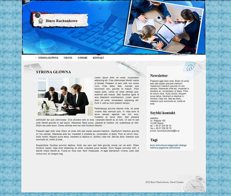 Biuro Rachunkowe - szablon strony www