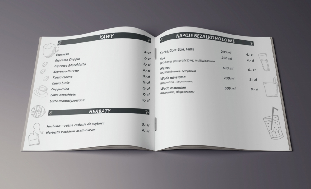 Caffe da Sandro - menu napojów