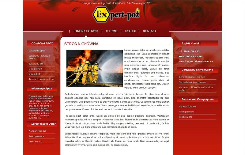 Ex poz - szablon strony interentowej