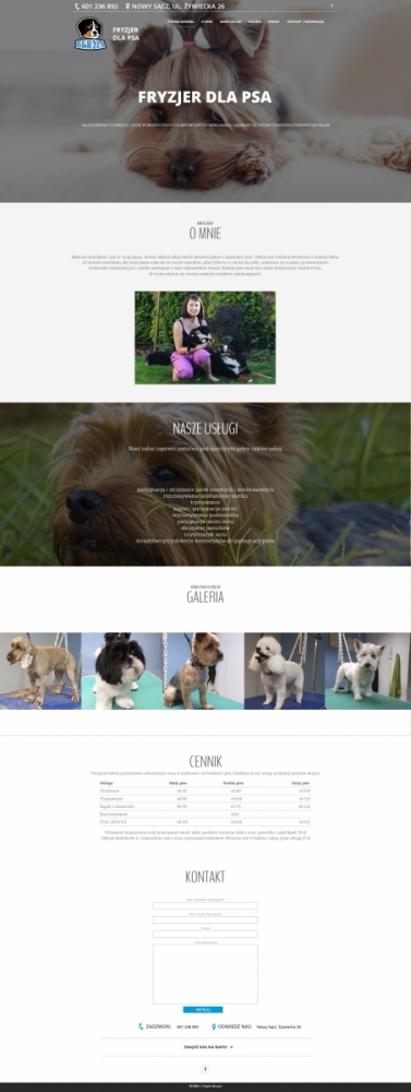 Fryzjer dla psa - szablon strony internetowej
