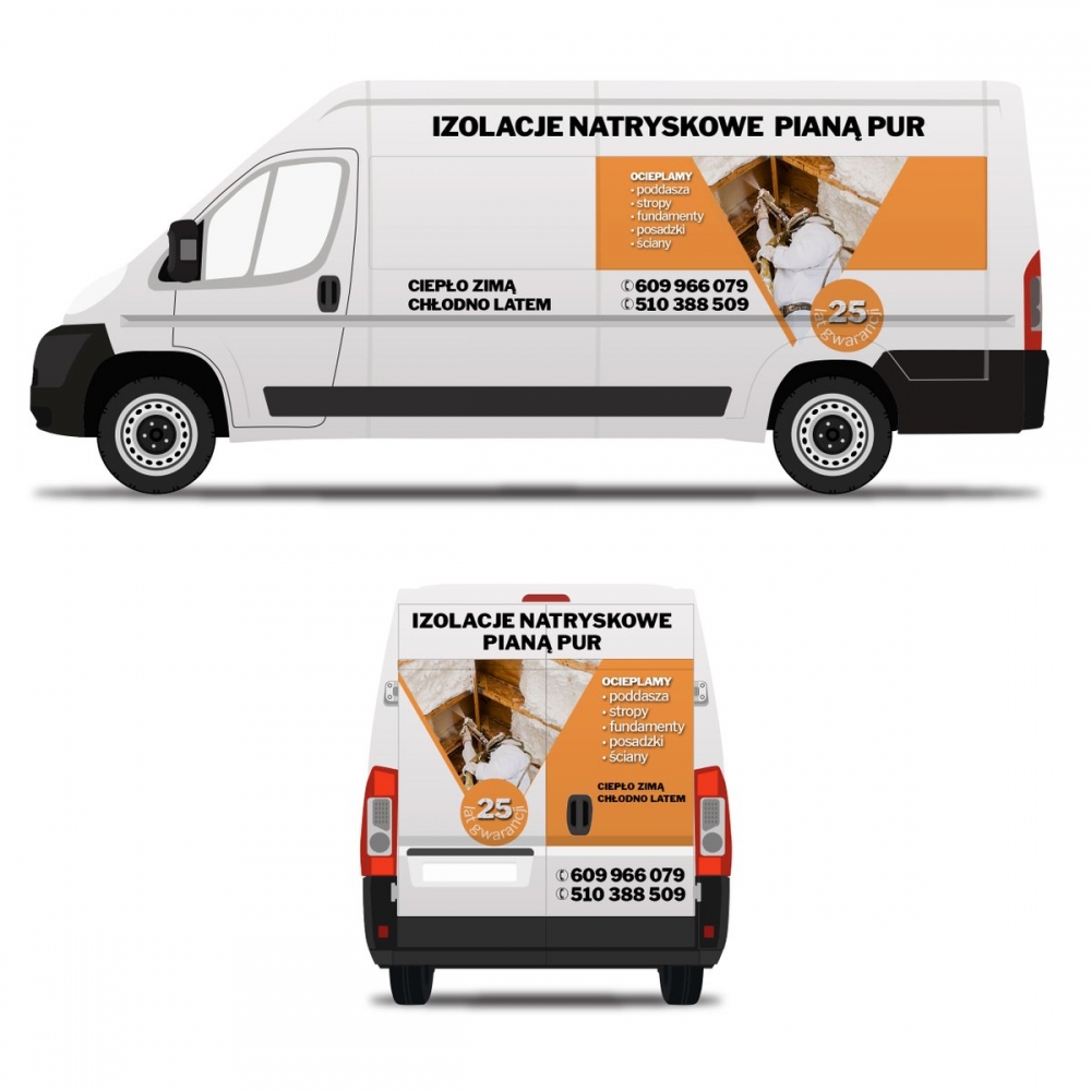 Okleina na samochodzie - Izolacje Natryskowe