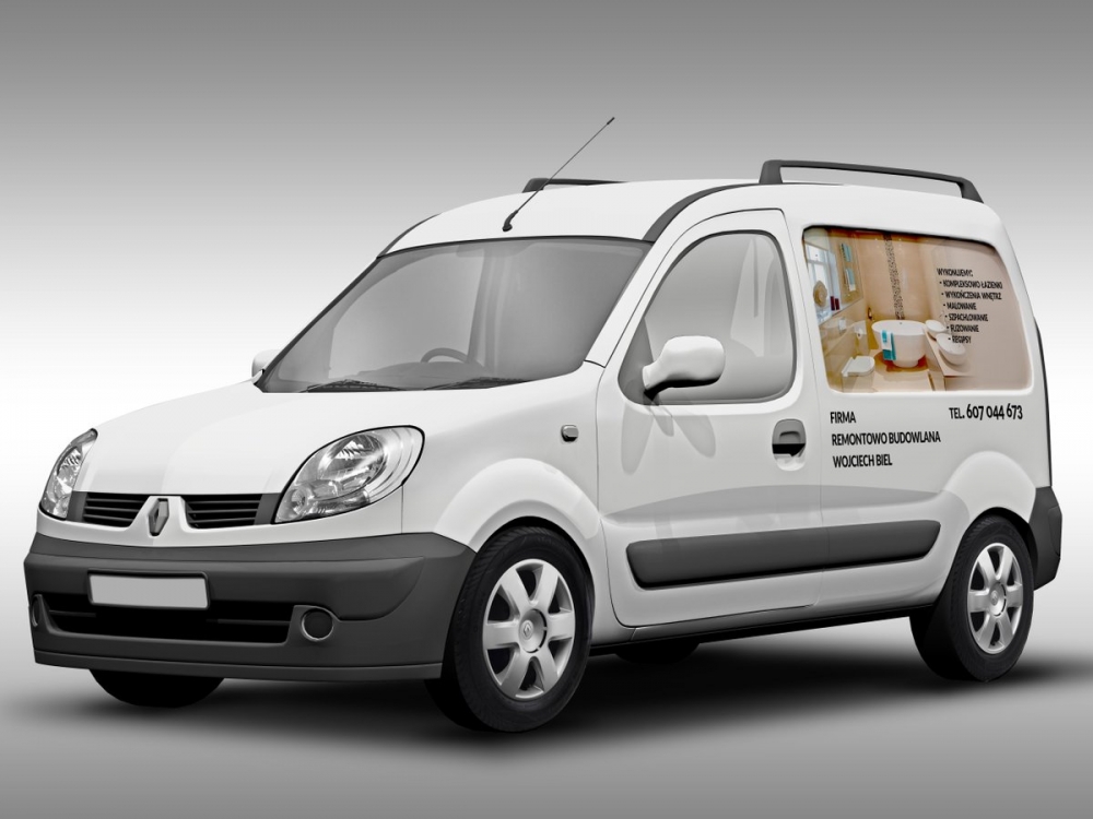 Projekt reklamy na samochodzie