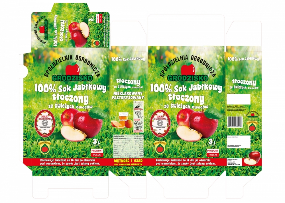 Raciechowice - karton na sok jabłkowy