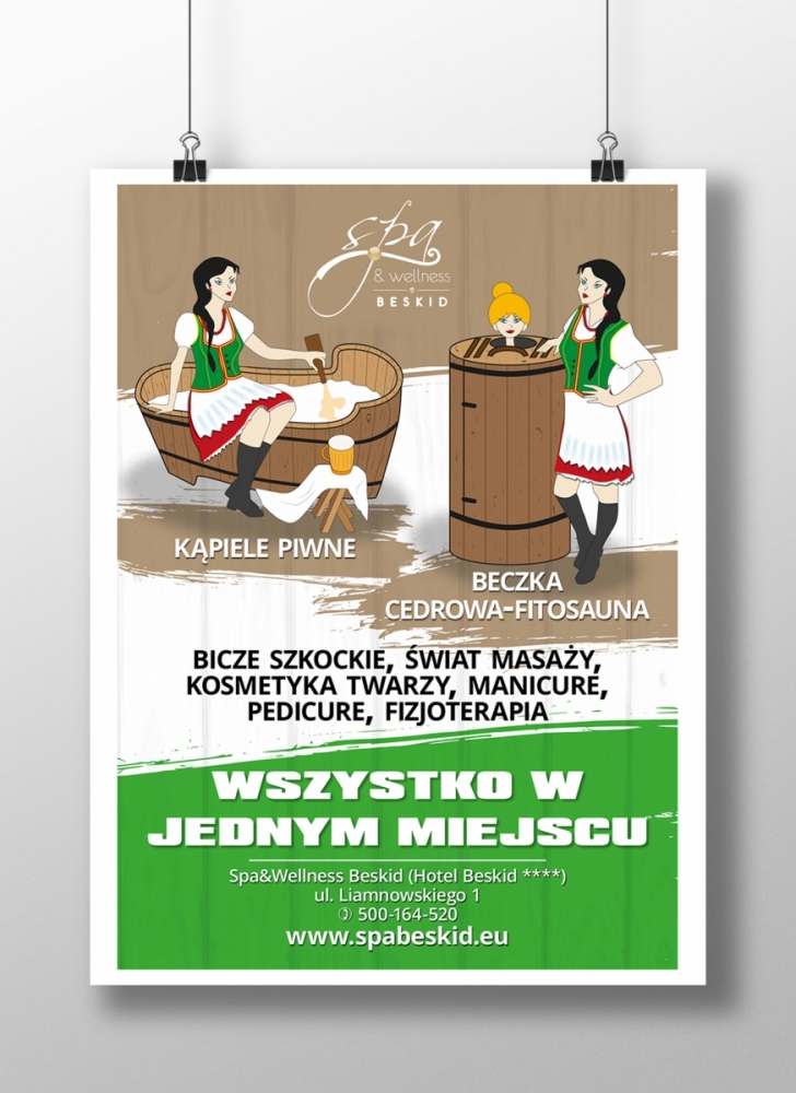 Spa Beskid - projekt ilustracji i plakatu
