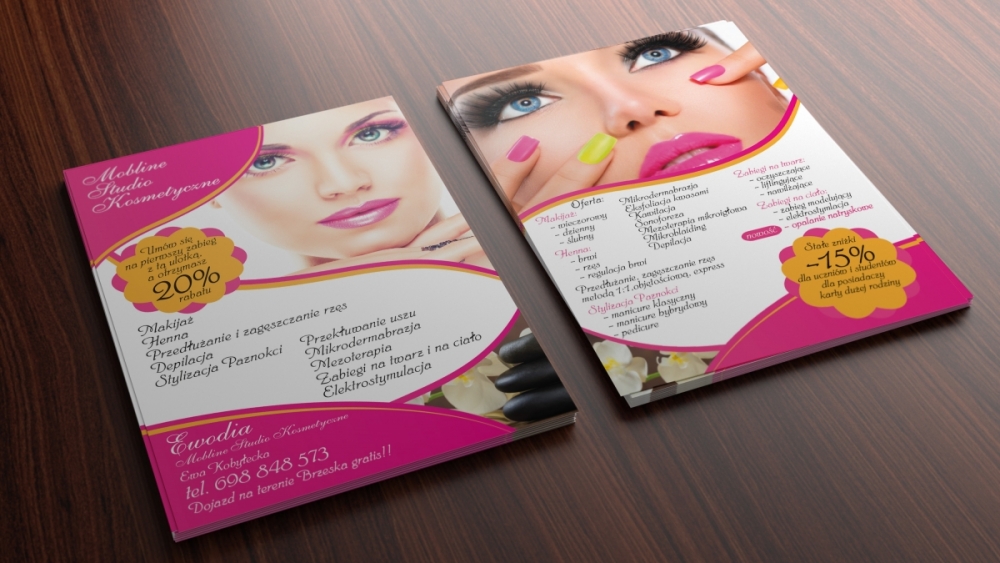 Ulotka - Ewodia - Mobilne Studio Kosmetyczne