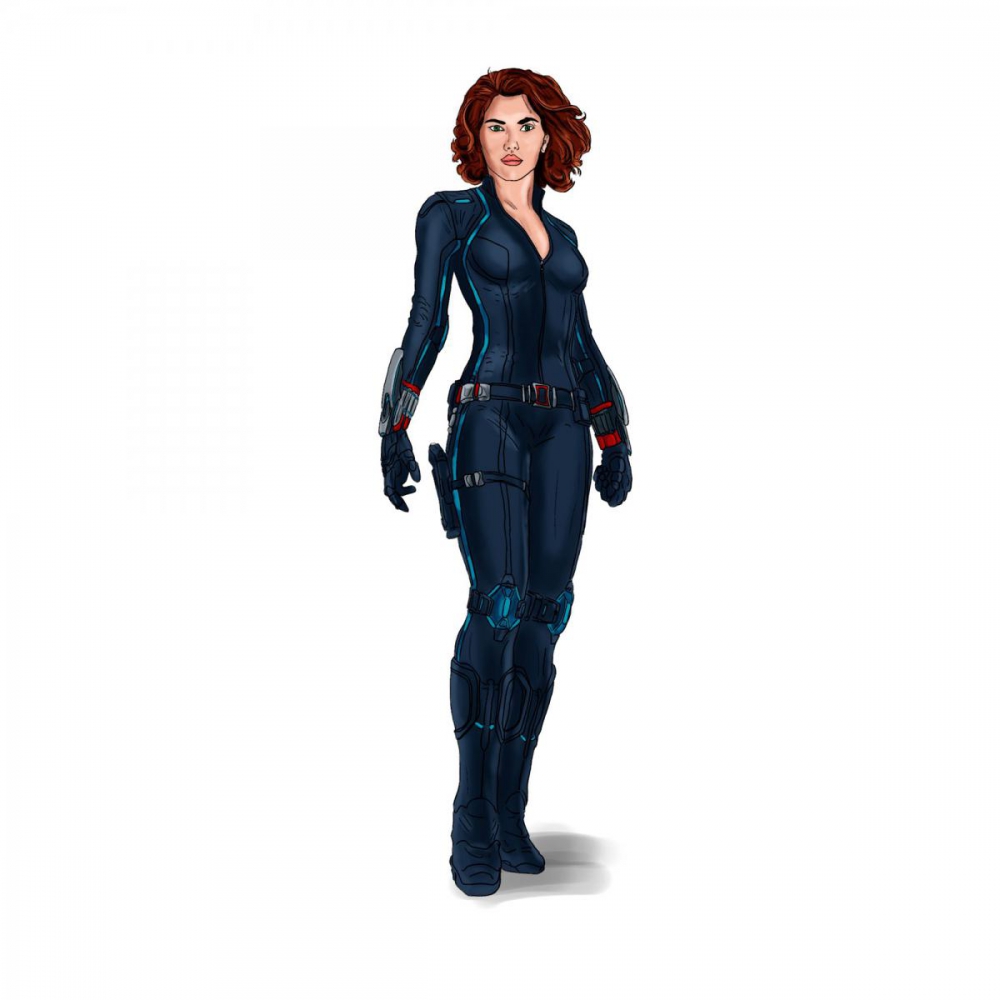 Czarna wdowa - rysunek