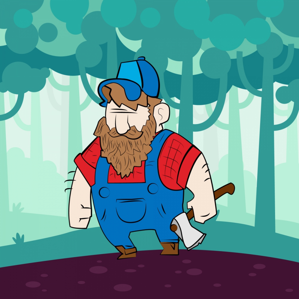 Drwal ilustracja wektorowa