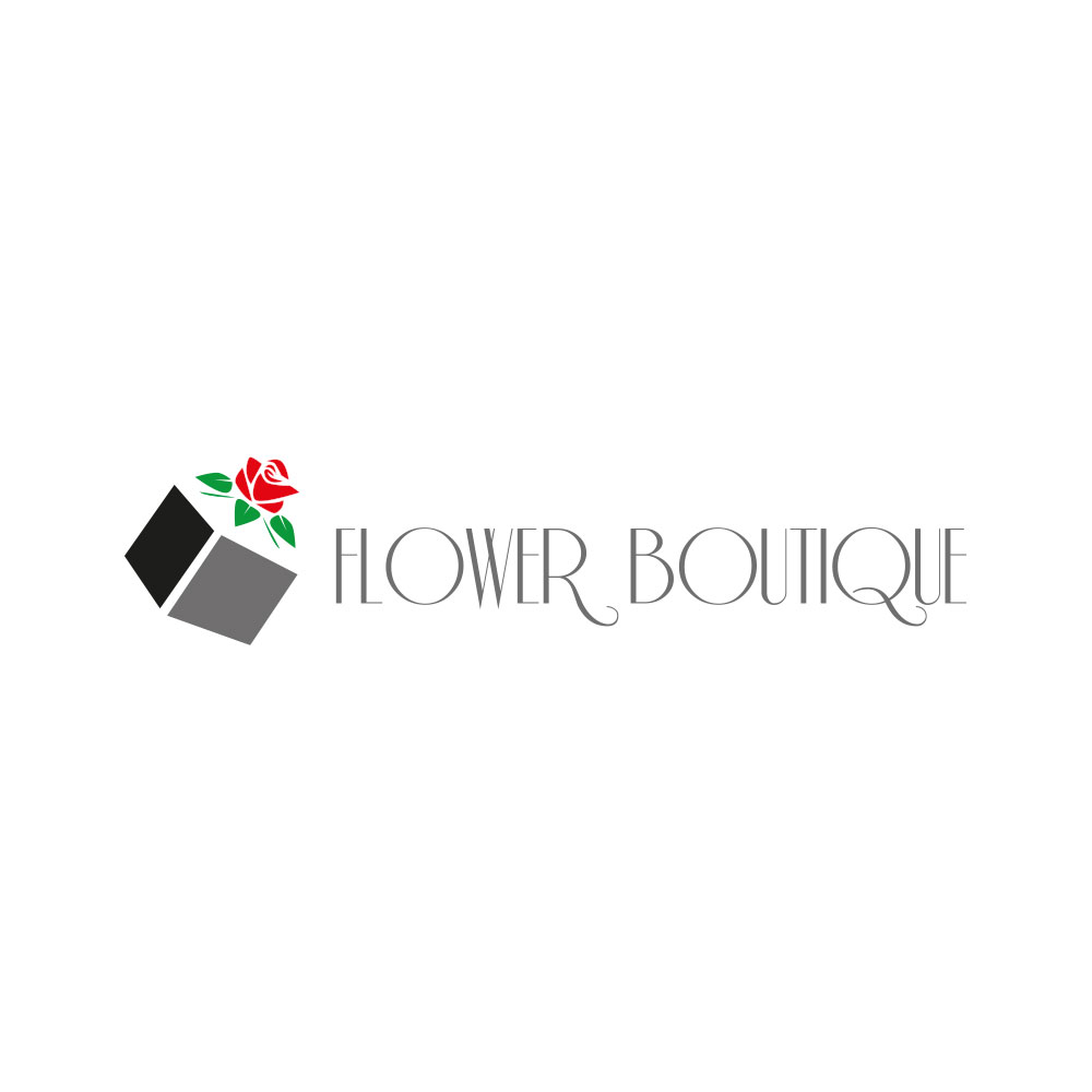 Flower Boutique logo dla butiku z kwiatami