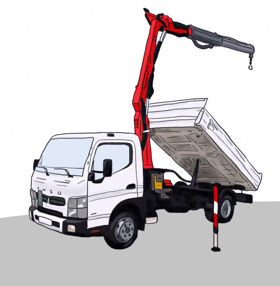 Ilustracja - samochód ciężarowy z hds