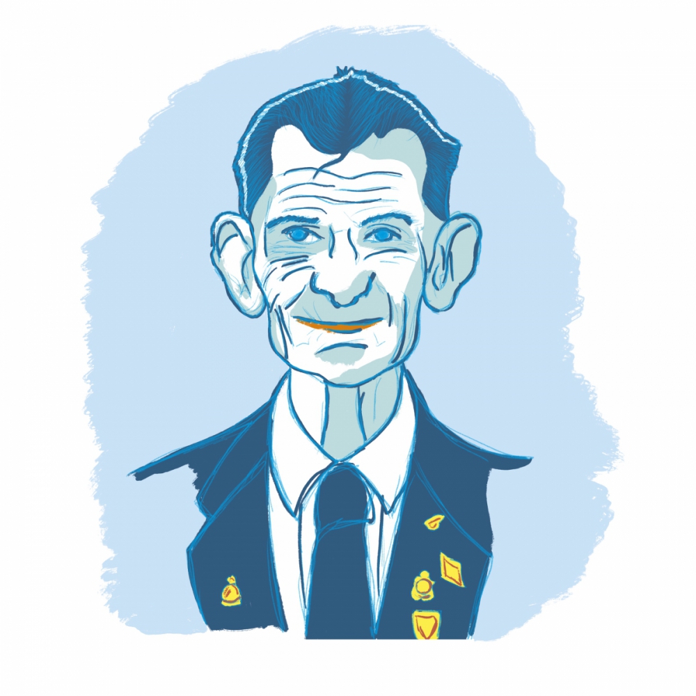 Ilustracja - portret starego mężczyzny