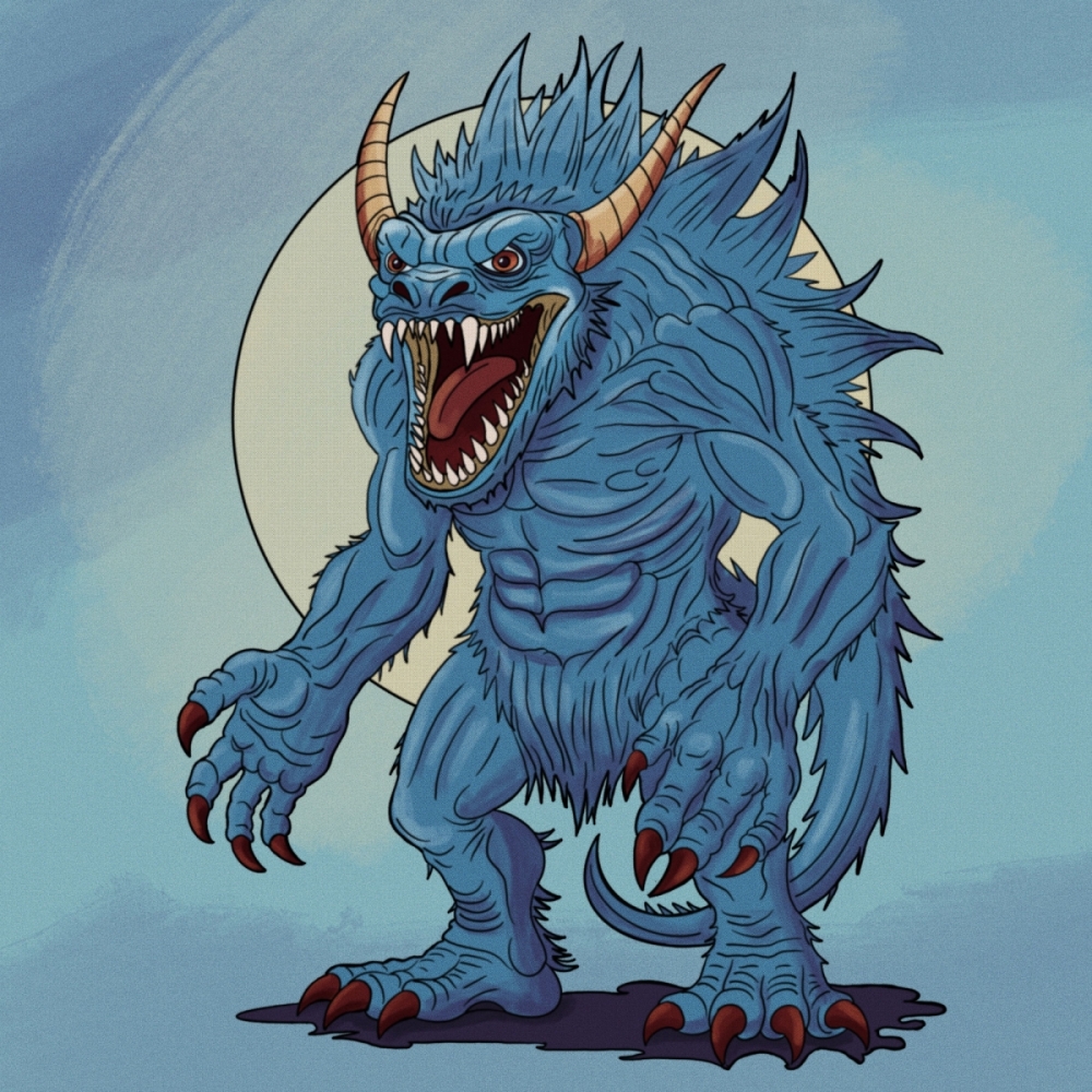 Ilustracja potwora - cyfrowy rysunek