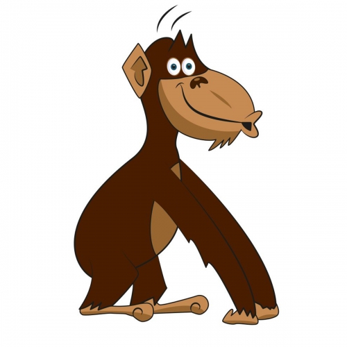 Ilustracja postać szympansa