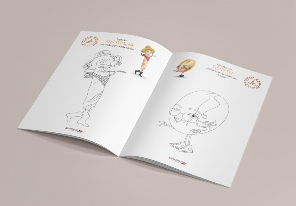 Ilustracje oraz skład kolorowanki - layout