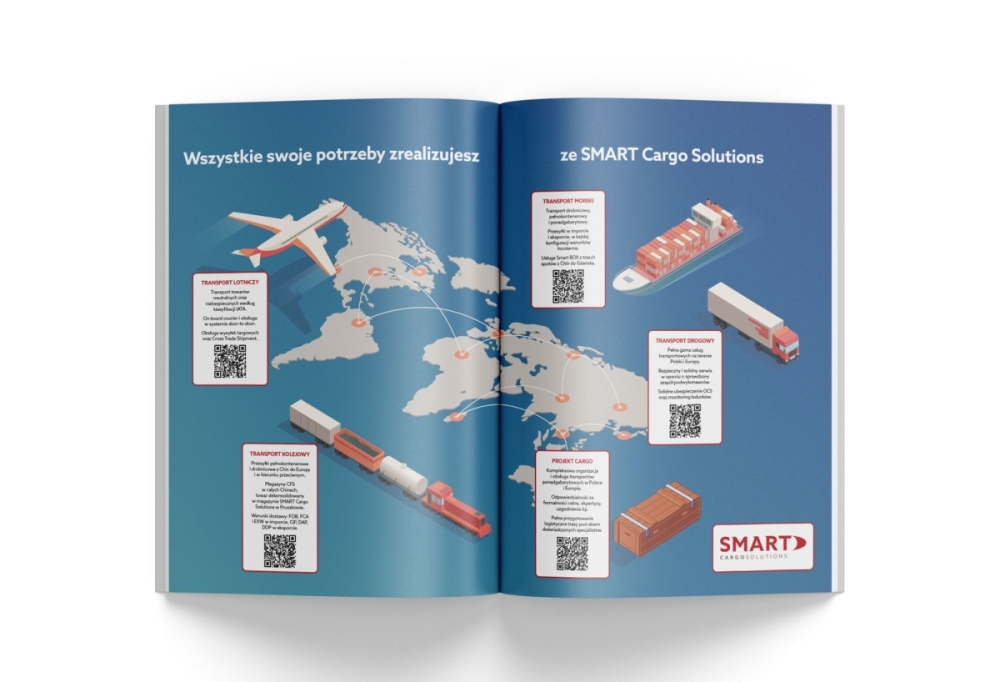 Projekt Infografiki do magazynu o spedycji i logistyce