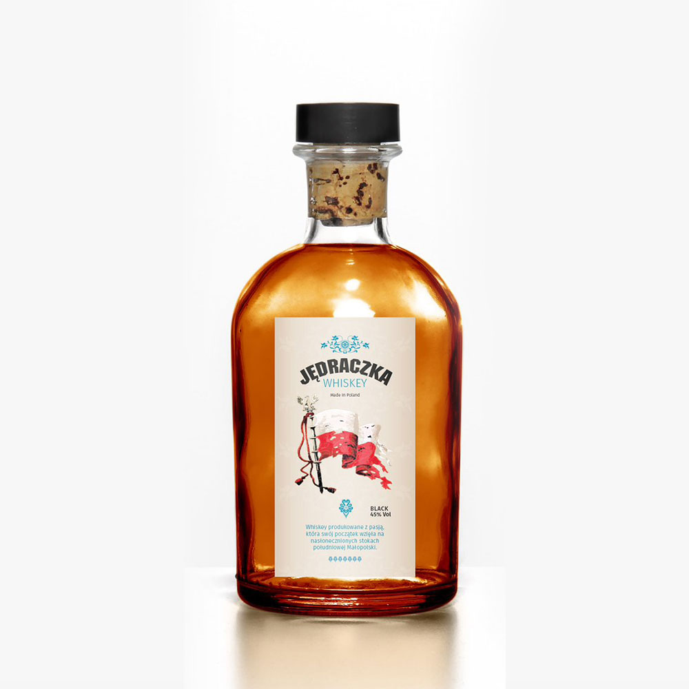 Jędraczka - projekt etykiety na whiskey