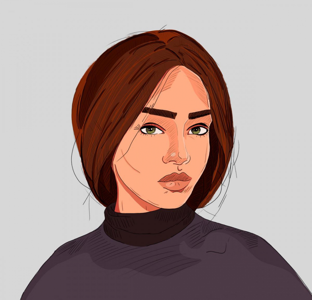 Portret kobiety - digital painting