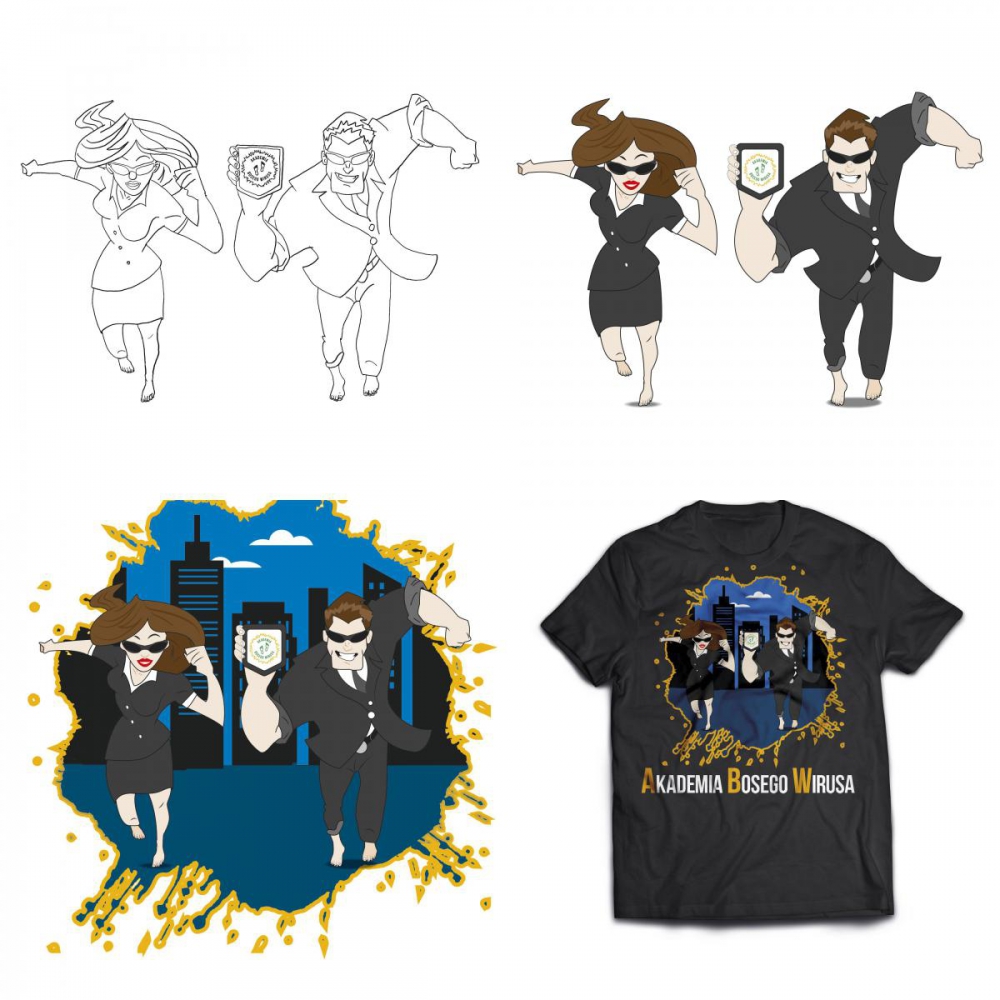 Projekt ilustracji wektorowej na podkoszulek