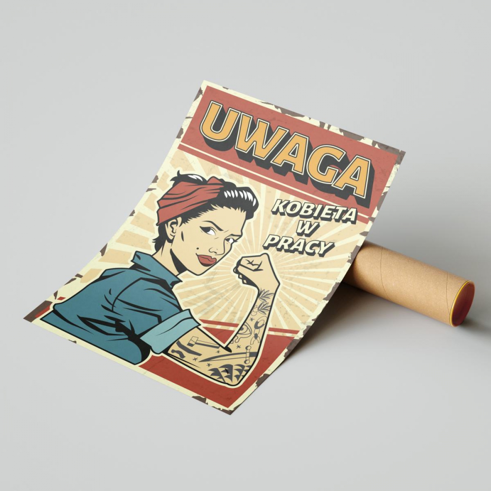 Projekt plakatu - ilustracja  w stylu PRL