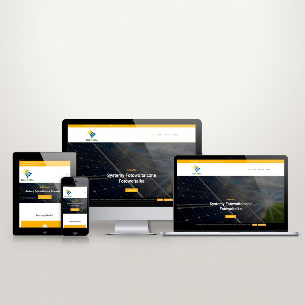Projekt strony internetowej fotowoltaika