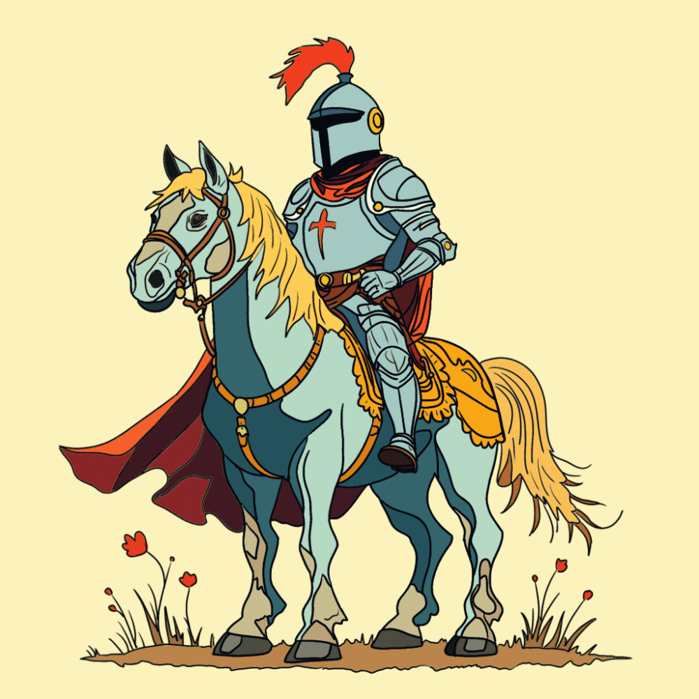 Rycerz na koniu - animacja
