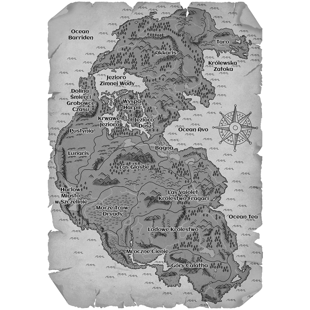 Rysunek mapy do książki