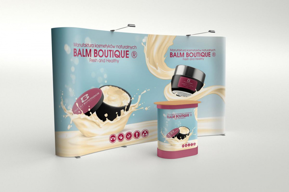 Stoisko targowe - projekt graficzny