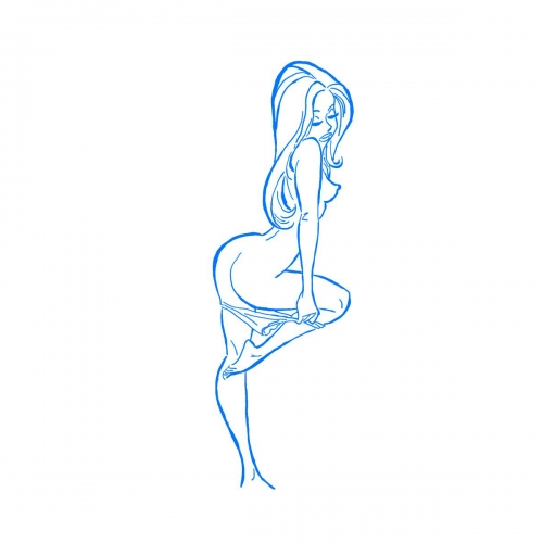 Szkic sylwetki postaci kobiety
