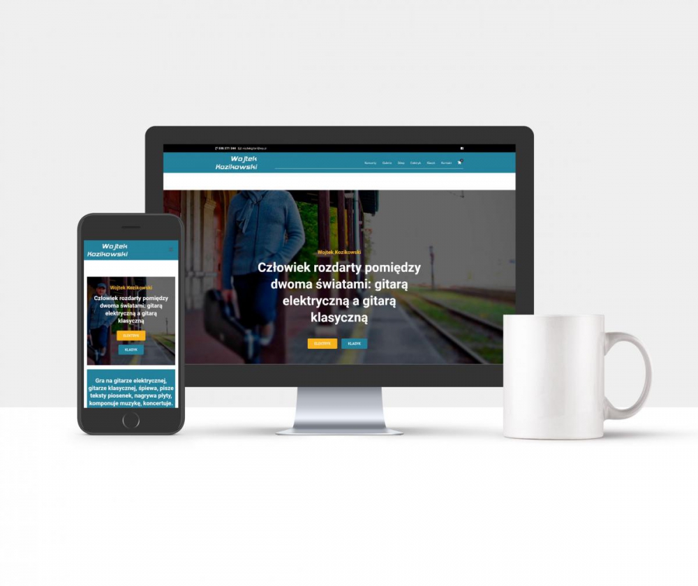 Projekt graficzny strony internetowej dla muzyka